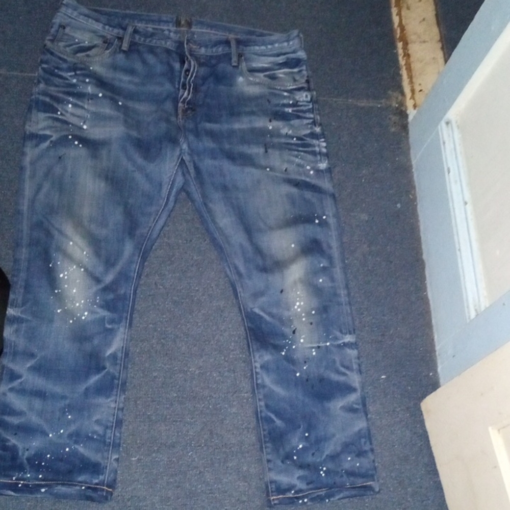 PRPS Demon Style Tapered Fit Paint Splatter Distressed Jeans 40x32 Worn2x 🔥 🔥